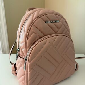 Michael Kors Blush Quilted Leather Backpack